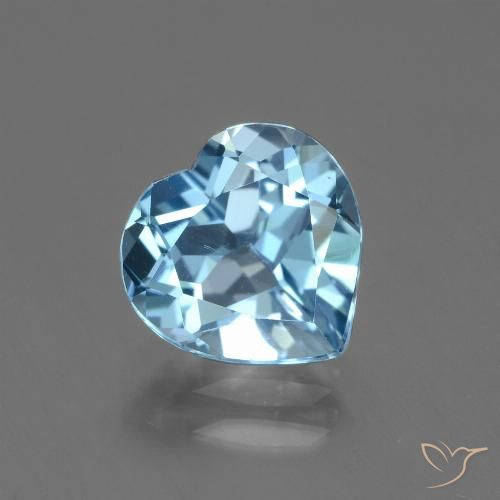 2.71ct 天然 天蓝 黄玉, 心形, VVS