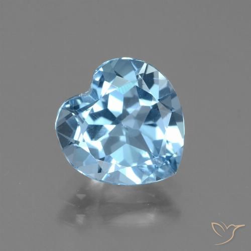 2.94ct 天然 天蓝 黄玉, 心形, VVS