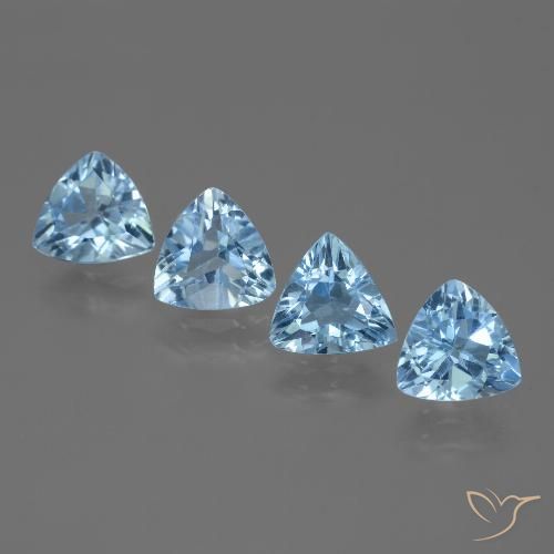 4.82ctw 天然 瑞士蓝 黄玉, 胖三角形, VVS-VS