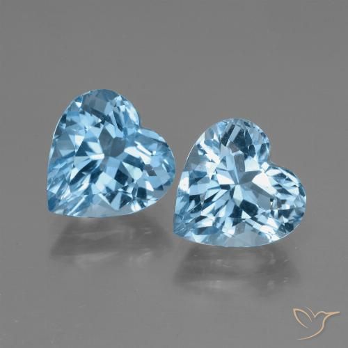 6.15天然托帕石，心形，9×8.9毫米，VVS