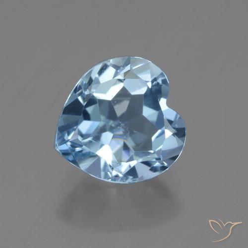 2.92ct 天然 天蓝 黄玉, 心形, VVS