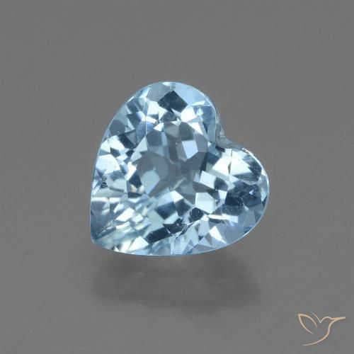 2.66ct 天然 天蓝 黄玉, 心形, VVS