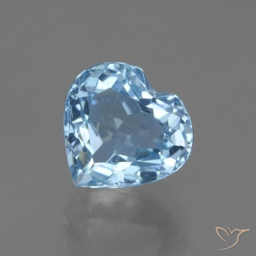 3.28ct 天然 瑞士蓝 黄玉, 心形, VVS-VS