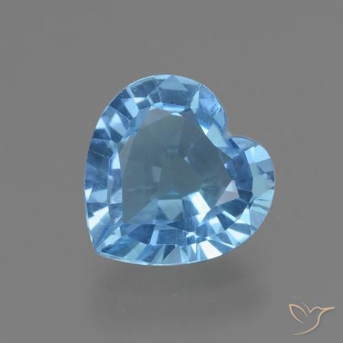 2.63ct 天然 瑞士蓝 黄玉, 心形, VVS