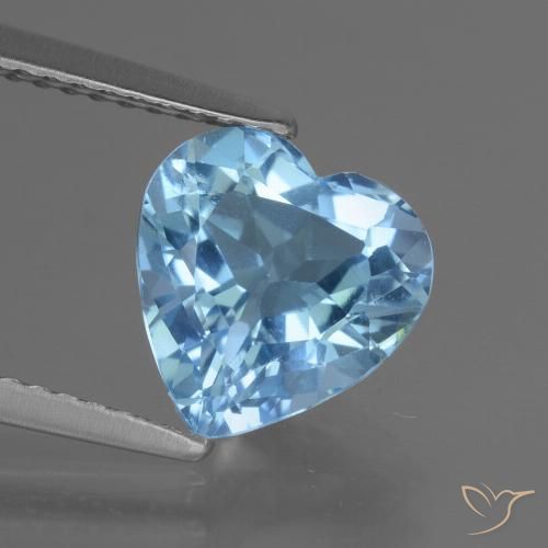 2.83ct 天然 瑞士蓝 黄玉, 心形, VS