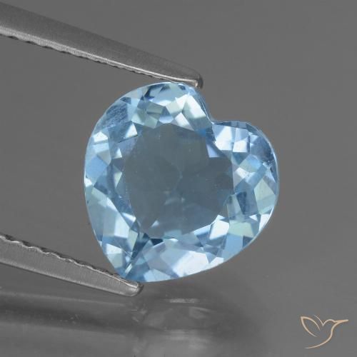 2.70ct 天然 瑞士蓝 黄玉, 心形, VVS-VS