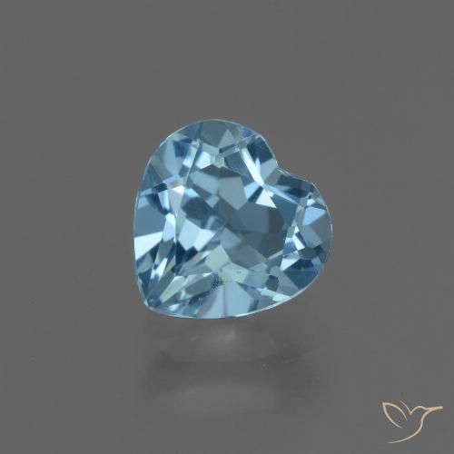 3.14ct 天然 瑞士蓝 黄玉, 心形, VVS