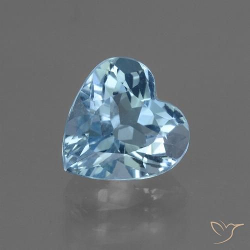 3.15ct 天然 天蓝 黄玉, 心形, VVS-VS