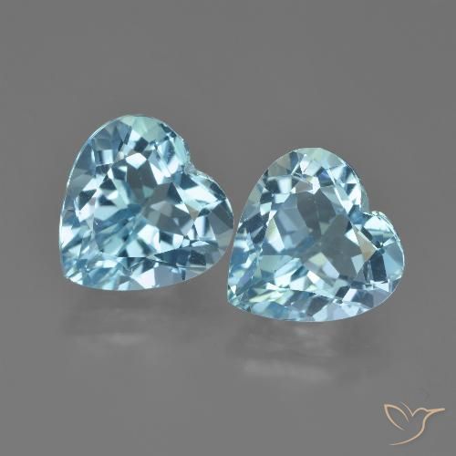8.81ctw 天然 天蓝 黄玉, 心形, VVS-VS