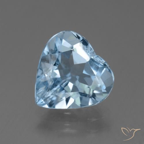 3.48ct 天然 瑞士蓝 黄玉, 心形, VVS