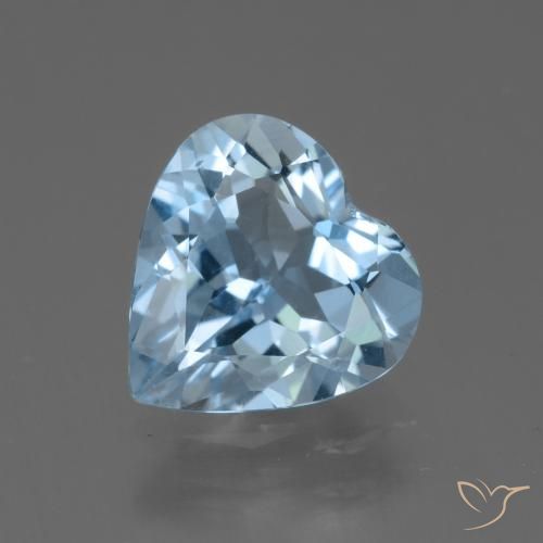 3.49ct 天然 天蓝 黄玉, 心形, VVS