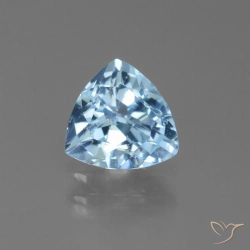 1.42ct 天然 天蓝 黄玉, 胖三角形, VS