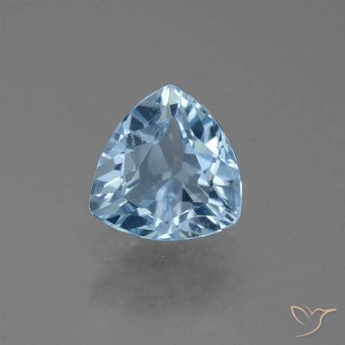 1.32ct 天然 天蓝 黄玉, 胖三角形, VS