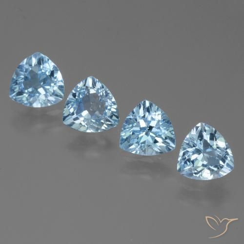 4.99ctw 天然 天蓝 黄玉, 胖三角形, VVS-VS