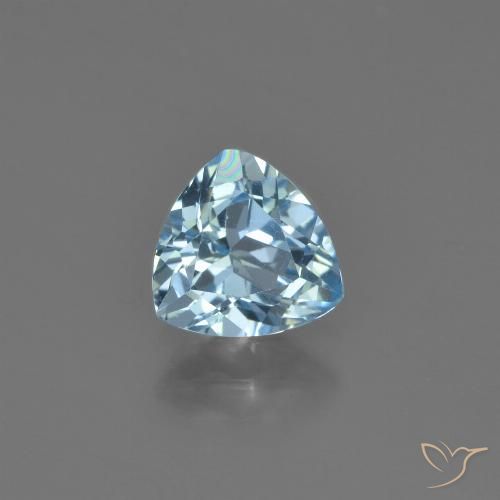 1.35ct 天然 天蓝 黄玉, 胖三角形, VVS-VS
