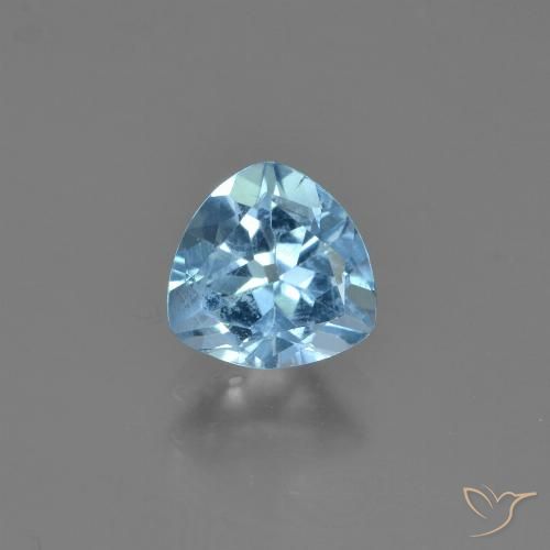 1.23ct 天然 瑞士蓝 黄玉, 胖三角形, VS
