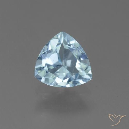 1.17ct 天然 天蓝 黄玉, 胖三角形, VS