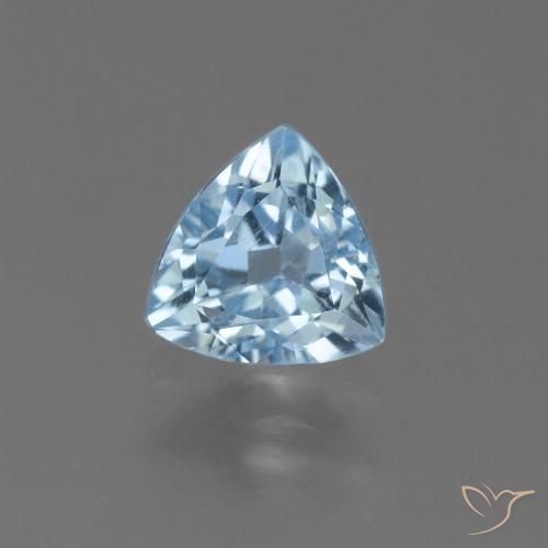 1.34ct 天然 天蓝 黄玉, 胖三角形, VS
