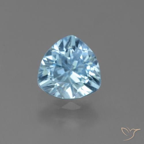 1.32ct 天然 天蓝 黄玉, 胖三角形, VS