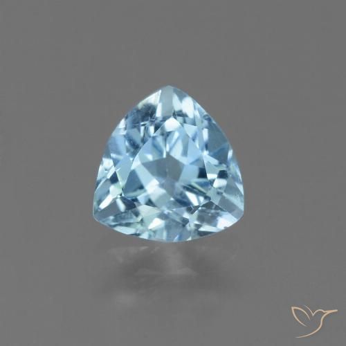 1.32ct 天然 天蓝 黄玉, 胖三角形, VS