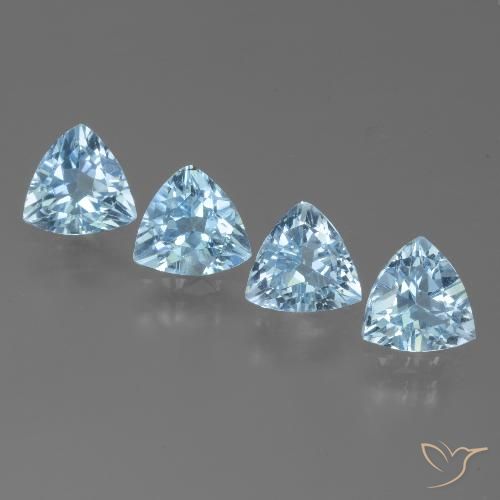 4.65ctw 天然 天蓝 黄玉, 胖三角形, VVS-VS