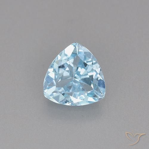 1.45ct 天然 天蓝 黄玉, 胖三角形, VS