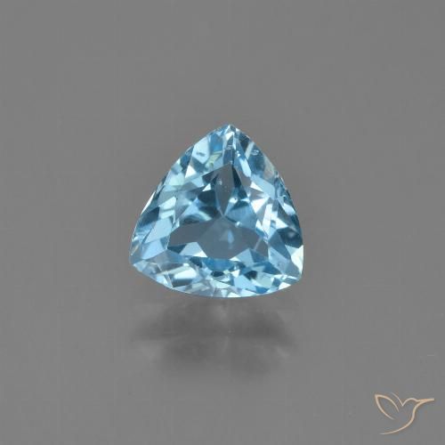 1.30ct 天然 天蓝 黄玉, 胖三角形, VS