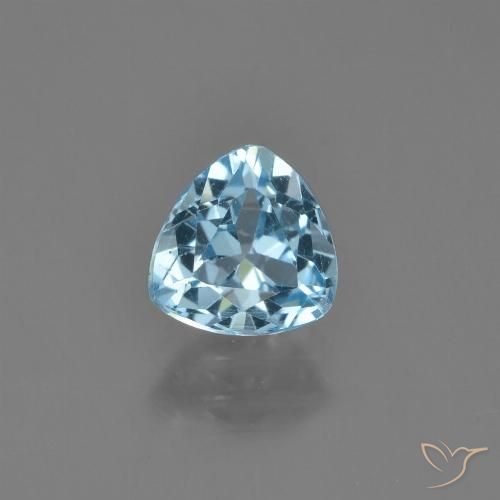 1.46ct 天然 瑞士蓝 黄玉, 胖三角形, VS