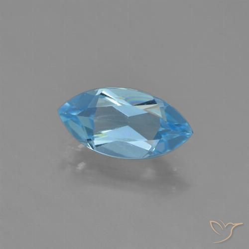 1.27ct 天然 瑞士蓝 黄玉, 榄尖形, VVS-VS