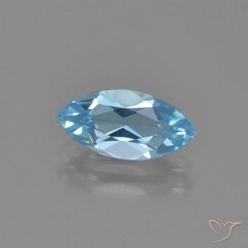 1.34ct 天然 天蓝 黄玉, 榄尖形, VVS-VS