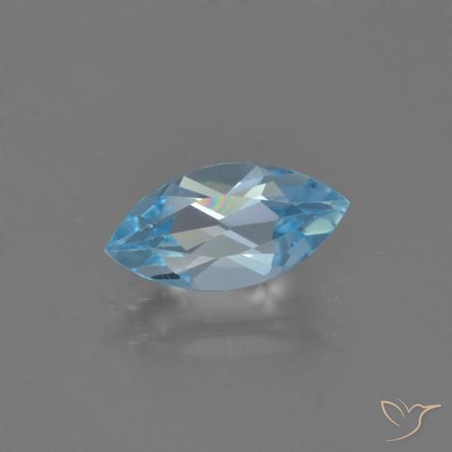 1.31ct 天然 瑞士蓝 黄玉, 榄尖形, VVS-VS
