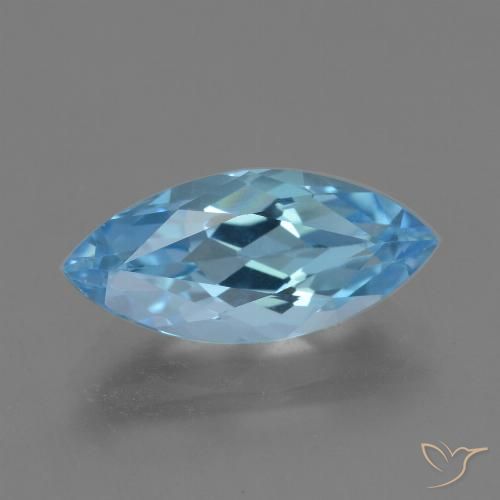 3.78ct 天然 天蓝 黄玉, 榄尖形, VVS