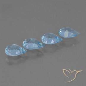 2.88克拉天然黄玉，梨形，VVS-VS