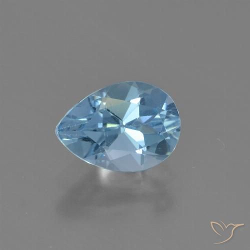 0.93ct 天然 瑞士蓝 黄玉, 梨形, VVS-VS
