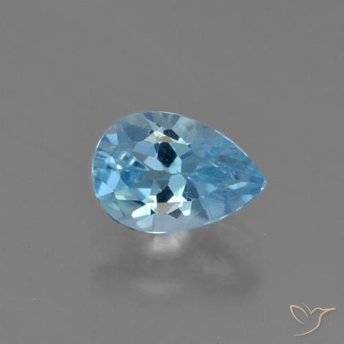 0.93ct 天然 瑞士蓝 黄玉, 梨形, VVS-VS