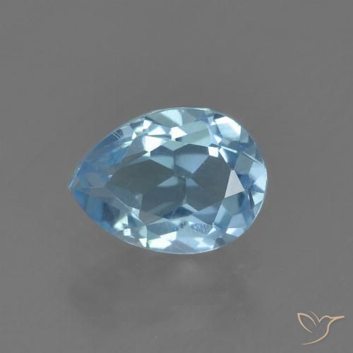 1.02ct 天然 瑞士蓝 黄玉, 梨形, VS