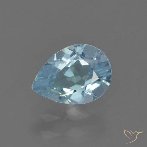 0.94ct 天然 天蓝 黄玉, 梨形, VS
