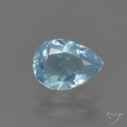 0.82ct 天然 天蓝 黄玉, 梨形, VS
