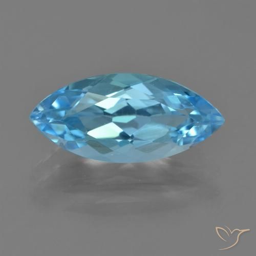 3.64ct 天然 瑞士蓝 黄玉, 榄尖形, VVS-VS