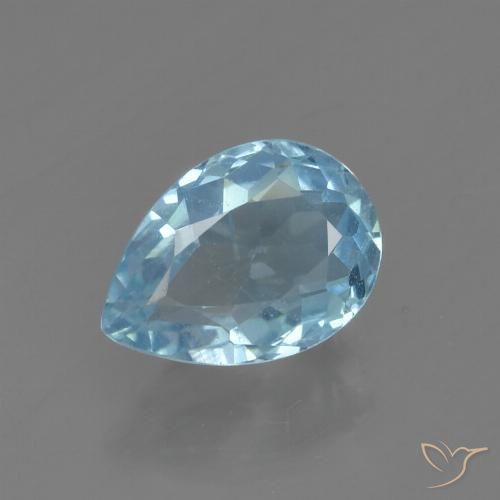 0.87ct 天然 天蓝 黄玉, 梨形, VS