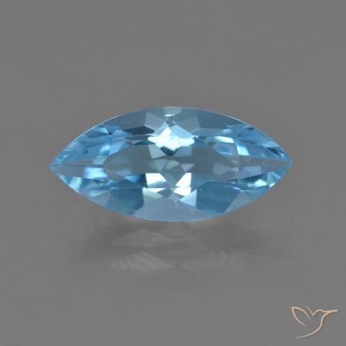 3.25ct 天然 瑞士蓝 黄玉, 榄尖形, VS