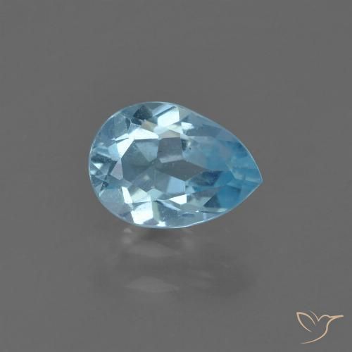 0.88ct 天然 瑞士蓝 黄玉, 梨形, VS