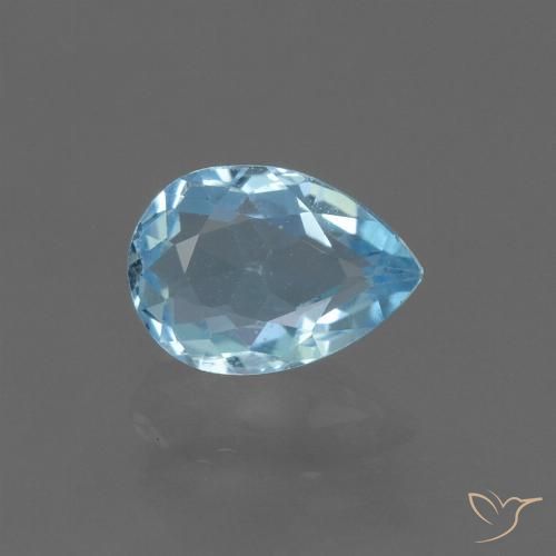 0.87ct 天然 天蓝 黄玉, 梨形, VS