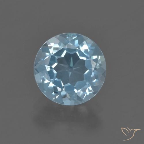 2.21ct 天然 天蓝 黄玉, 圆形的, VS