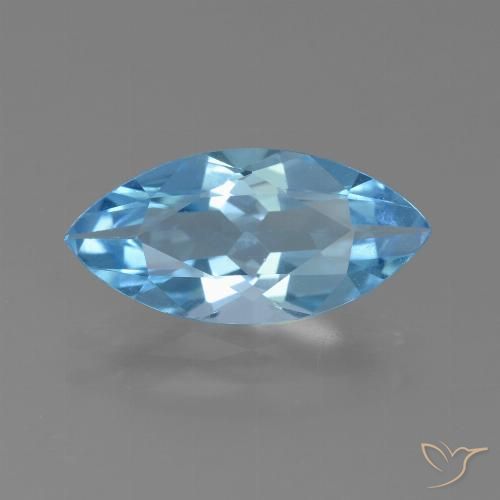 3.07ct 天然 瑞士蓝 黄玉, 榄尖形, VS