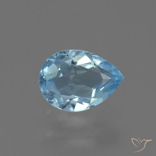 0.81ct 天然 瑞士蓝 黄玉, 梨形, VVS-VS