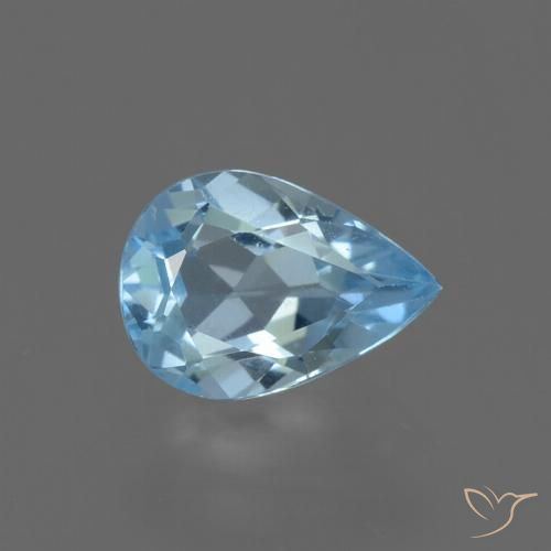 0.83ct 天然 天蓝 黄玉, 梨形, VVS-VS