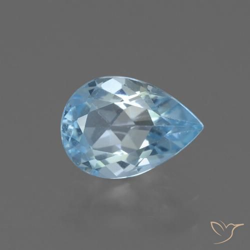 0.83ct 天然 天蓝 黄玉, 梨形, VVS-VS