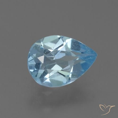 0.82ct 天然 天蓝 黄玉, 梨形, VS