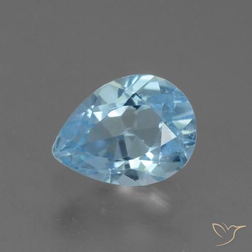 0.82ct 天然 天蓝 黄玉, 梨形, VS